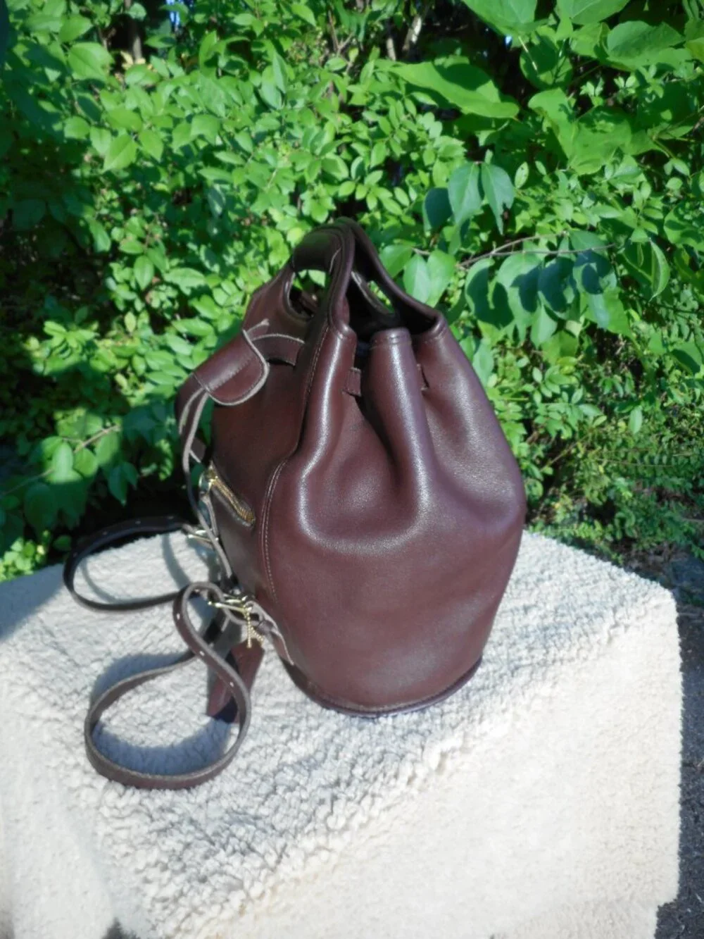 EUC Vintage Coach Drawstring Backpack 9994, in Mahogany